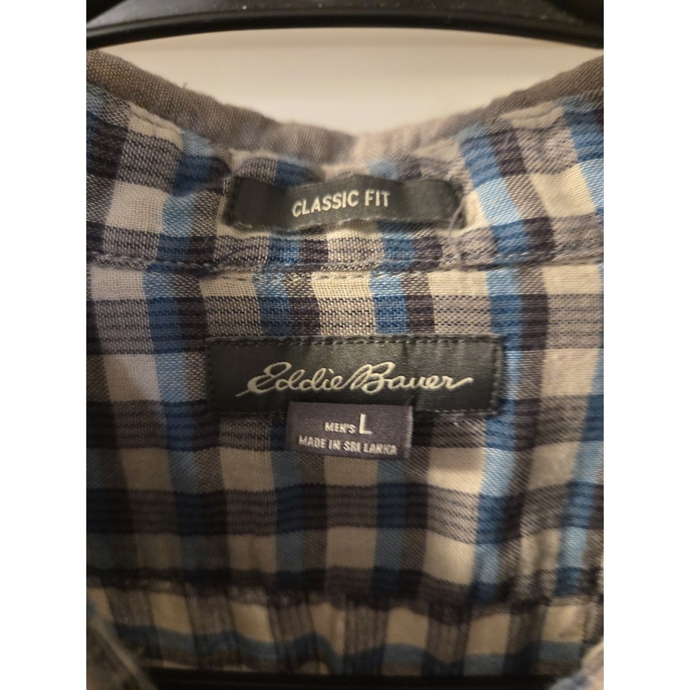 Eddie Bauer Shirt Mens Large Classic Fit Long Sleeve Button Up gray Casual - Picture 5 of 5
